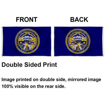State of Nebraska Flag: 3x5ft Man Cave American Midwest State Culture-Style Banner
