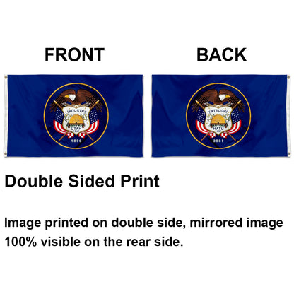 State of Utah Flag: 3x5ft Man Cave American State Culture-Style Banner