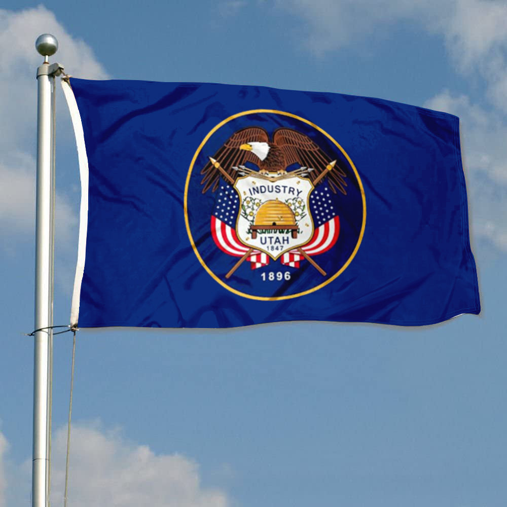 State of Utah Flag: 3x5ft Man Cave American State Culture-Style Banner