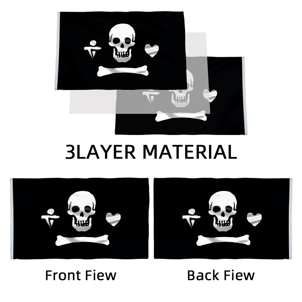 Stede Bonnet Pirate flag 3x5ft banner man cave