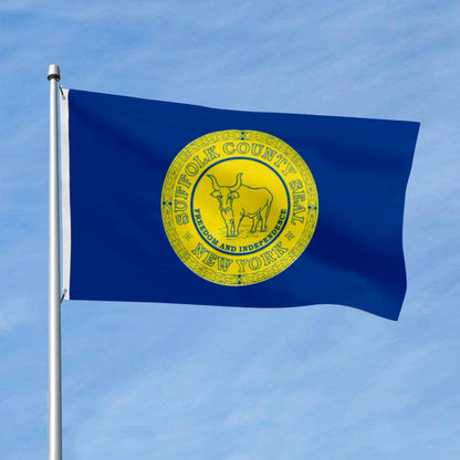 Suffolk County, New York Theme Flag: 3x5ft Man Cave American County Culture-Style Banner