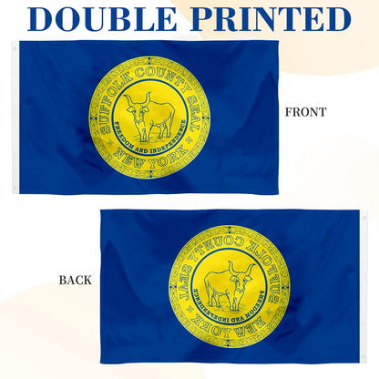 Suffolk County, New York Theme Flag: 3x5ft Man Cave American County Culture-Style Banner