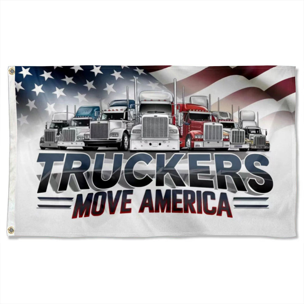 Truckers Move America flag 3x5ft banner man cave