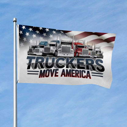 Truckers Move America flag 3x5ft banner man cave