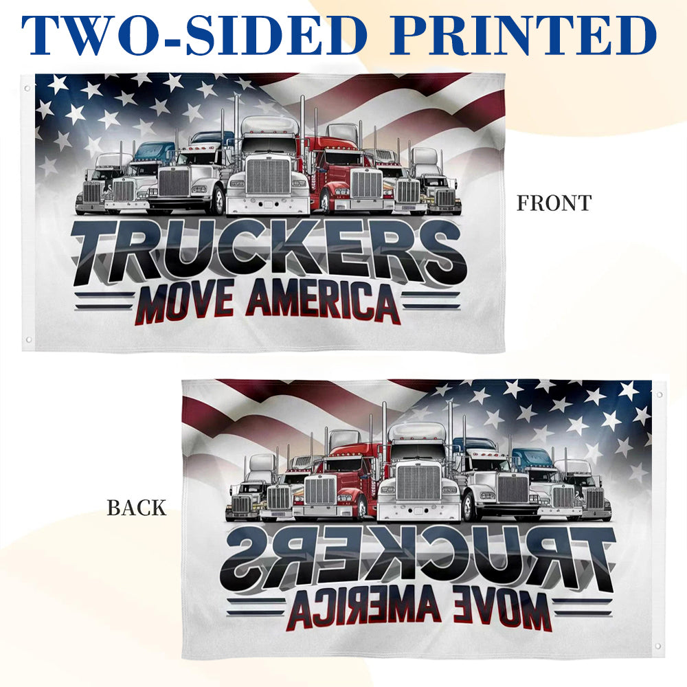 Truckers Move America flag 3x5ft banner man cave