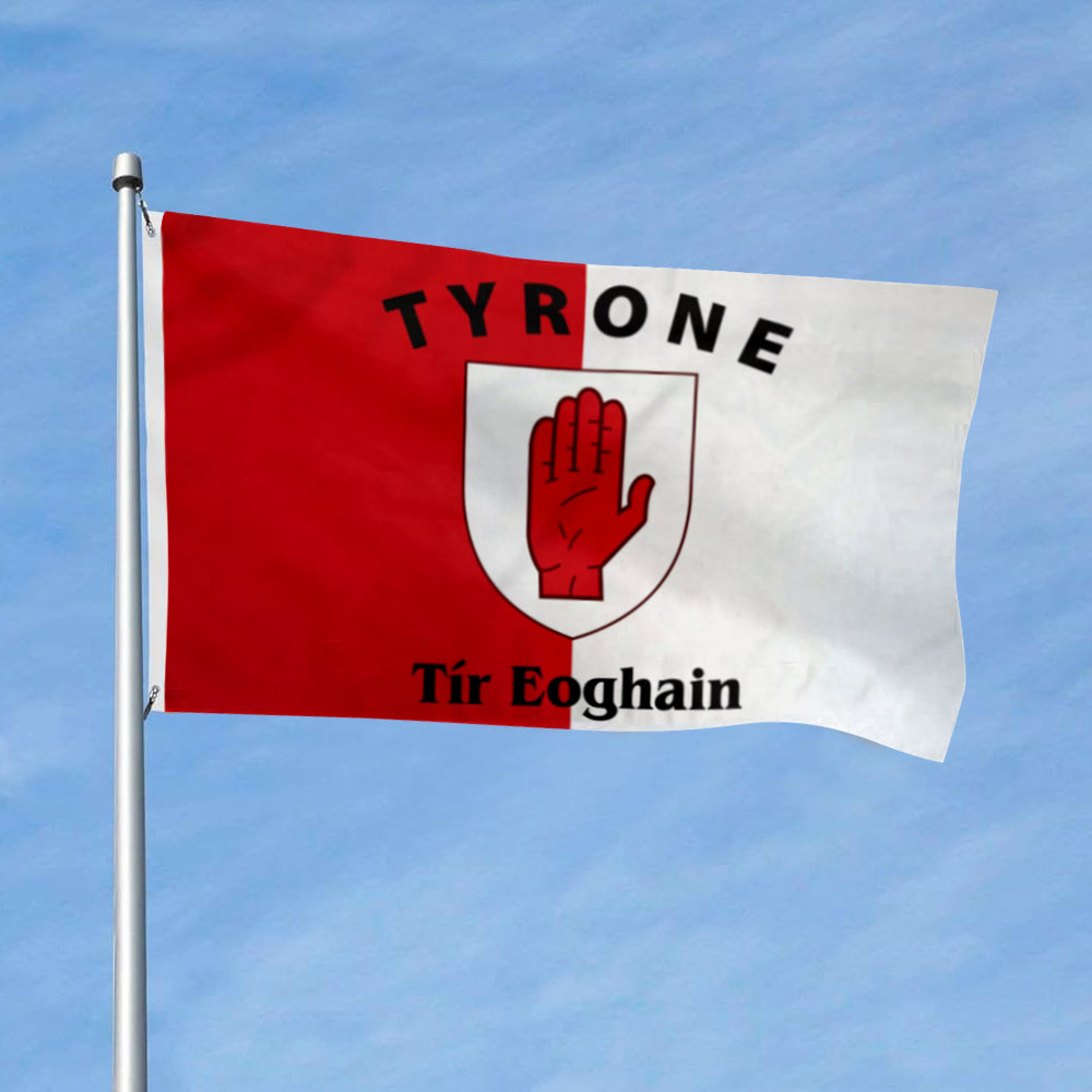 Tyrone, Ireland Theme Flag: 3x5ft Man Cave Irish Regional Culture-Style Banner