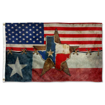 Texas American flag 3x5ft banner man cave