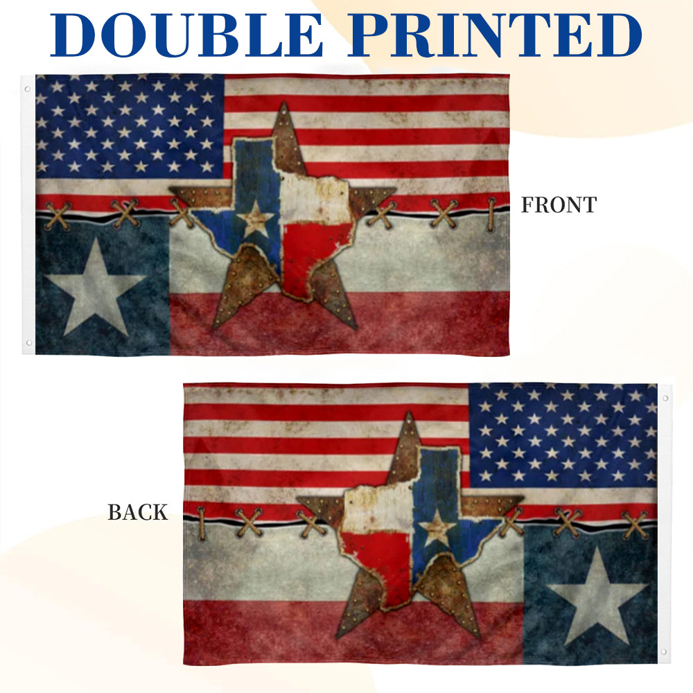 Texas American flag 3x5ft banner man cave