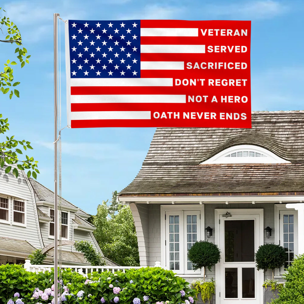 Thank You Veterans Honoring All Who Served Red flag 3x5ft banner man cave