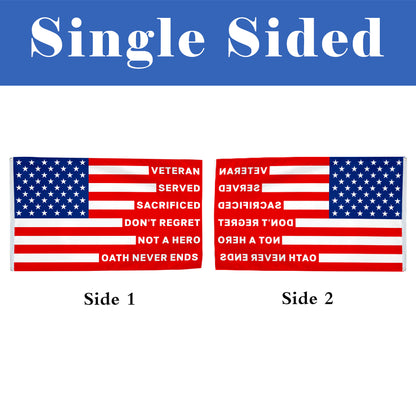 Thank You Veterans Honoring All Who Served Red flag 3x5ft banner man cave