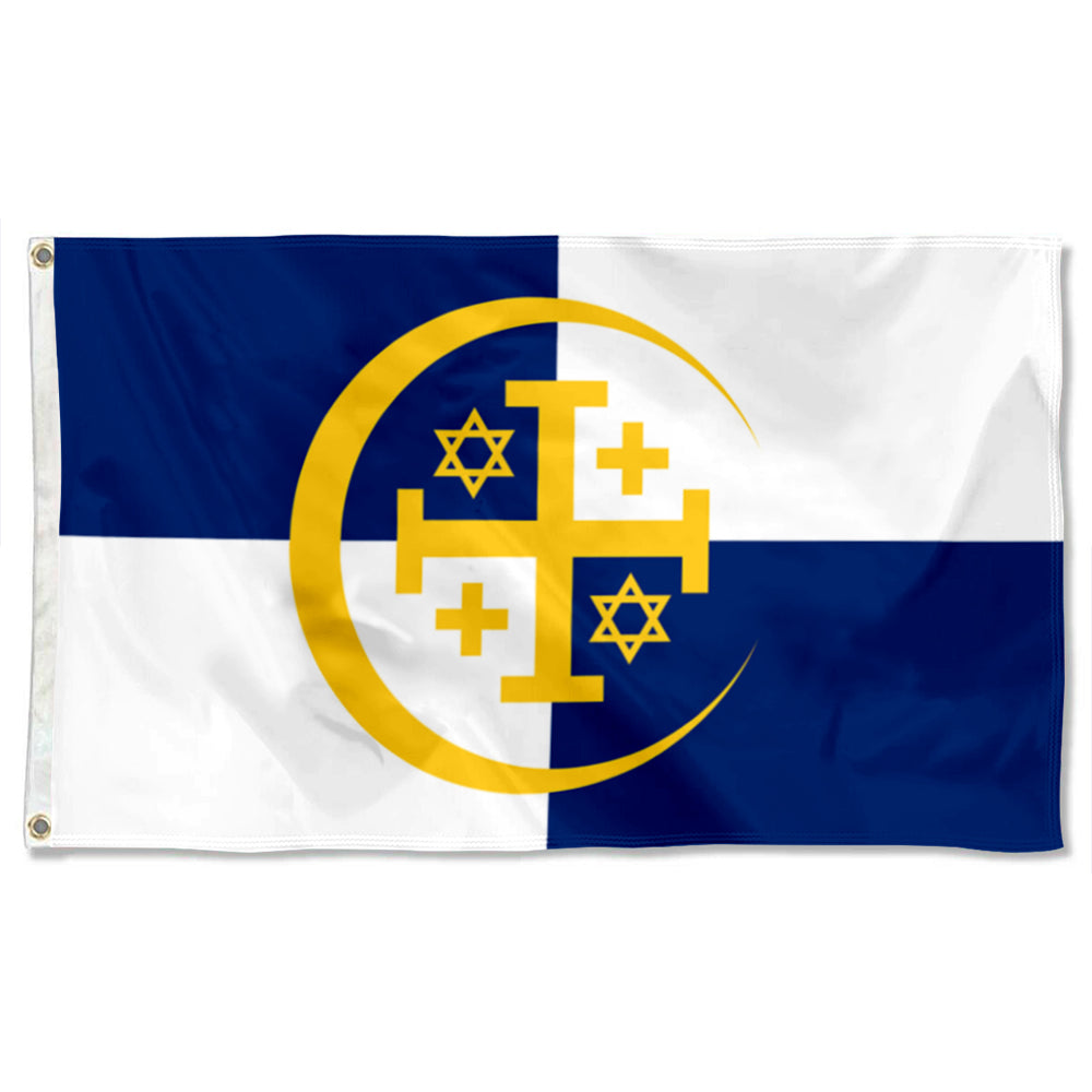 Thrice-Holy City of Jerusalem flag 3x5ft banner man cave