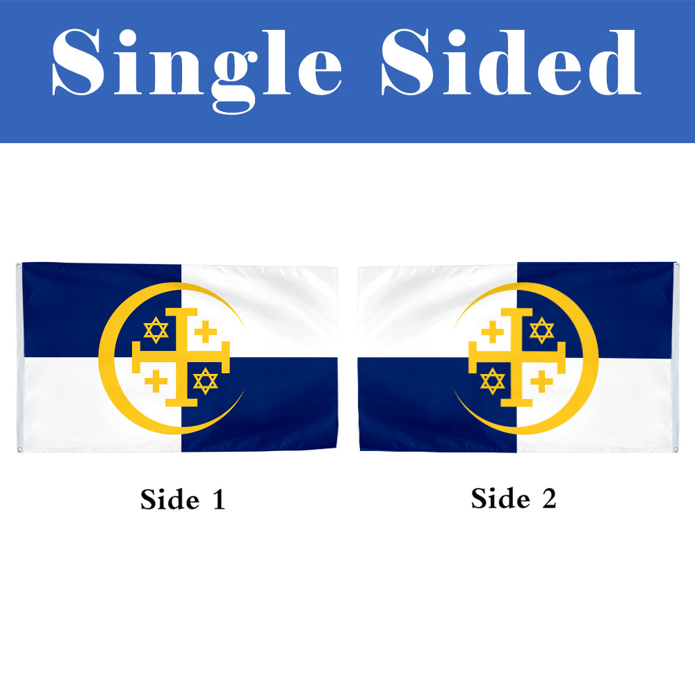 Thrice-Holy City of Jerusalem flag 3x5ft banner man cave