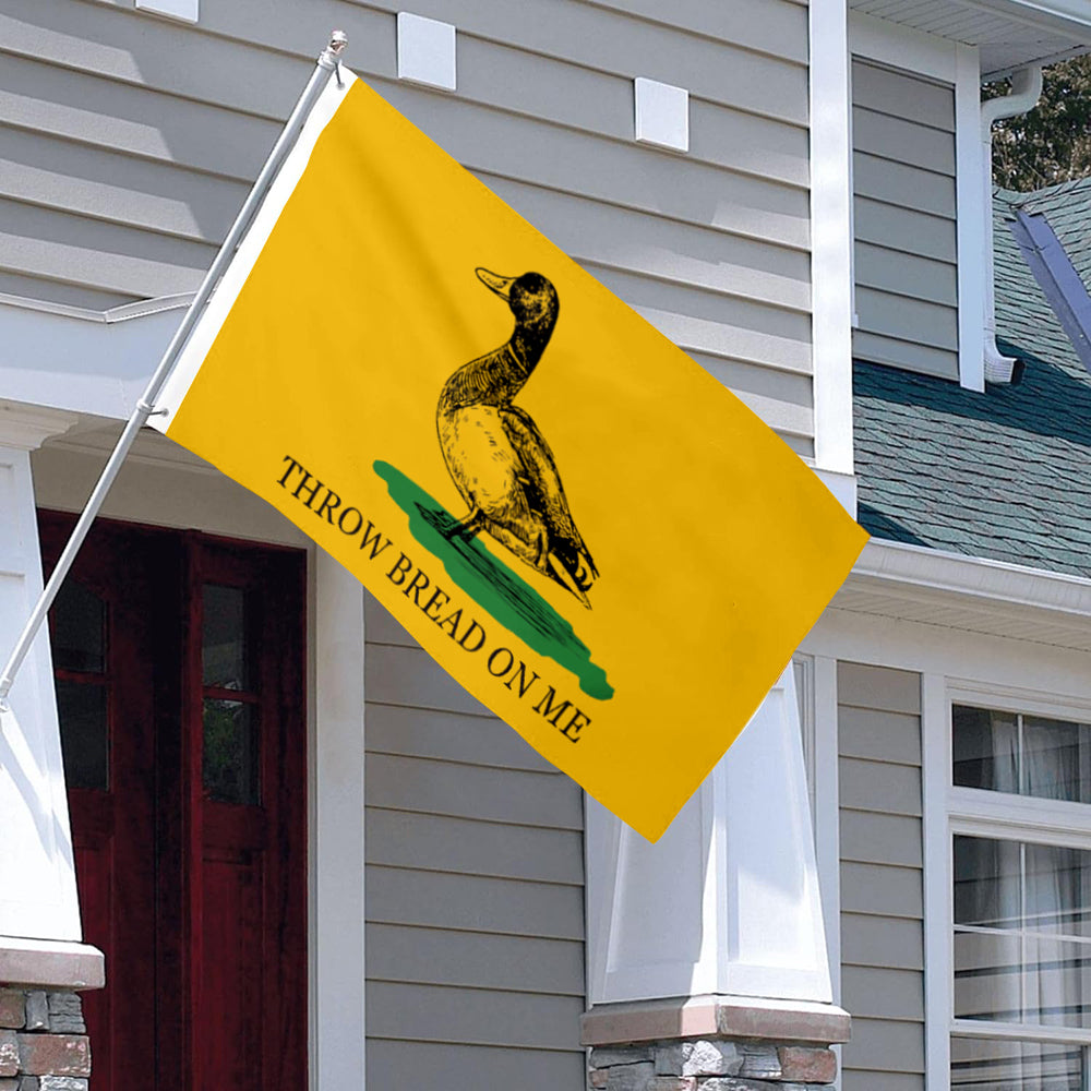 "Throw Bread On Me" Fun Duck flag 3x5ft banner man cave