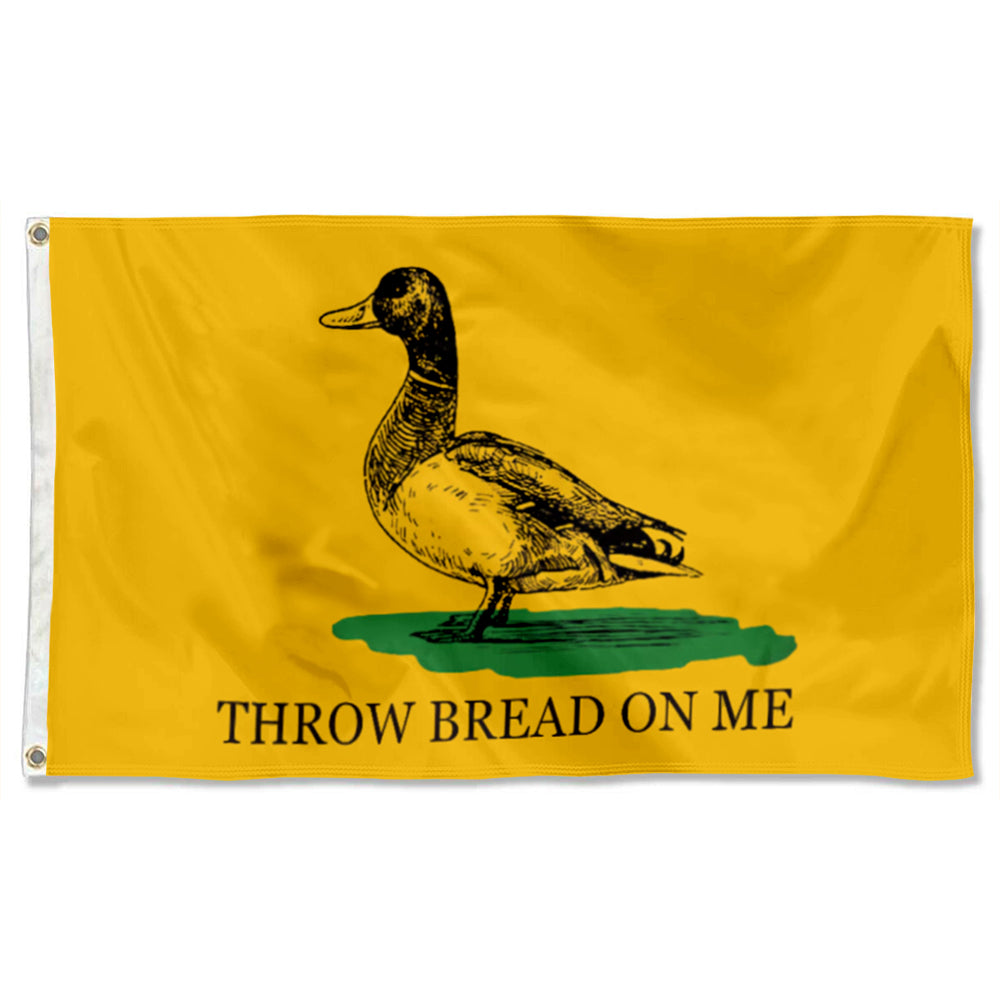 "Throw Bread On Me" Fun Duck flag 3x5ft banner man cave