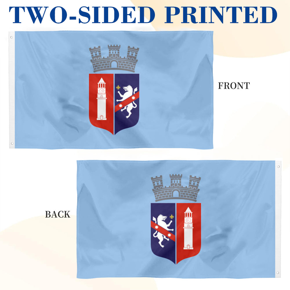 Tirana, Albania Theme Flag: 3x5ft Man Cave Balkan Regional Culture-Style Banner