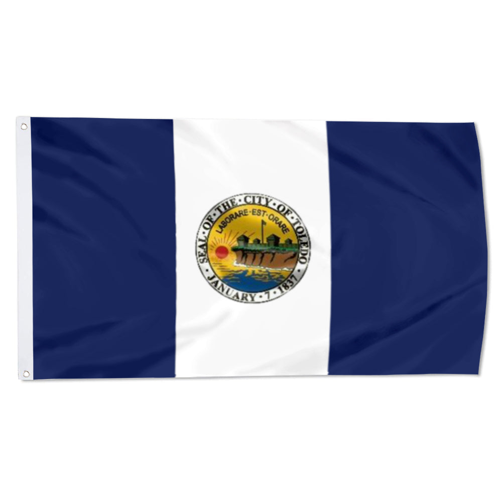 Toledo, Ohio Theme Flag: 3x5ft Man Cave American Urban Culture-Style Banner