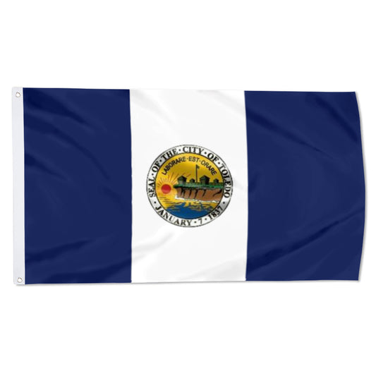 Toledo, Ohio Theme Flag: 3x5ft Man Cave American Urban Culture-Style Banner