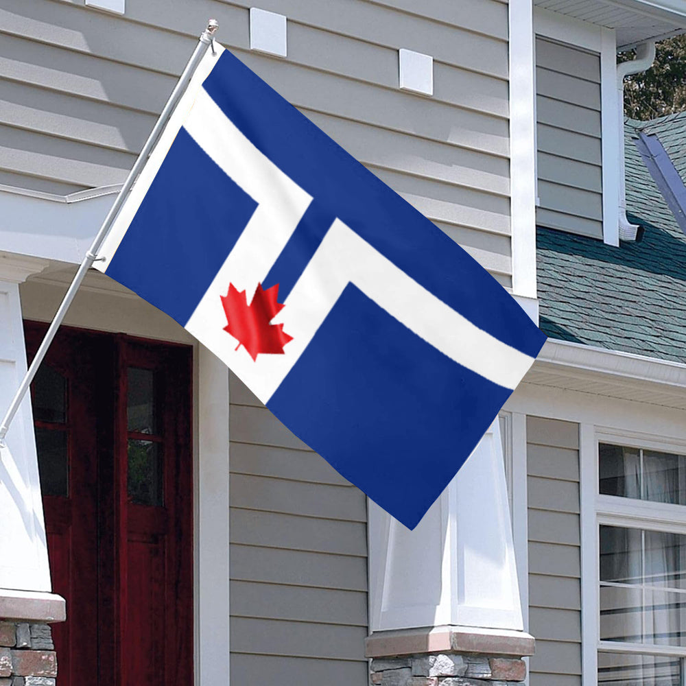 Toronto City Theme Flag: 3x5ft Man Cave Canadian Urban Culture-Style Banner