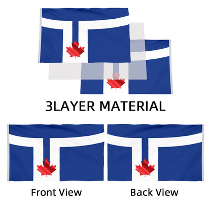 Toronto City Theme Flag: 3x5ft Man Cave Canadian Urban Culture-Style Banner