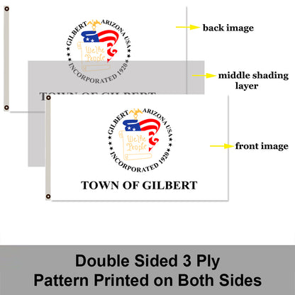 Town of Gilbert, Arizona Theme Flag: 3x5ft Man Cave American Town Culture-Style Banner