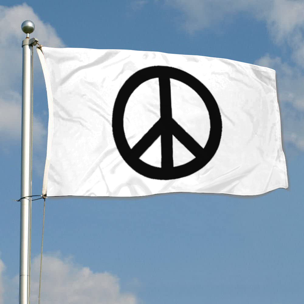 Traditional Peace Sign flag 3x5ft banner man cave