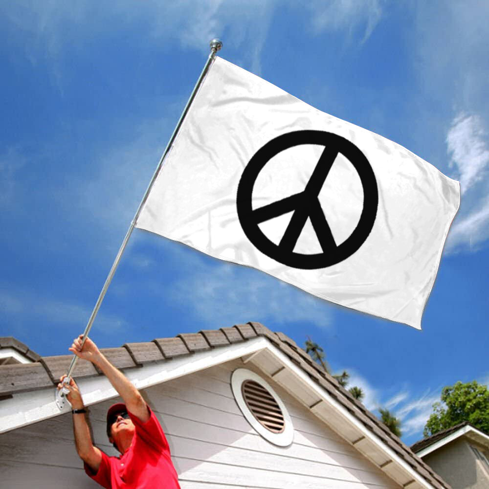 Traditional Peace Sign flag 3x5ft banner man cave