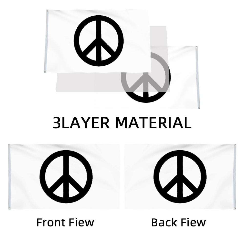 Traditional Peace Sign flag 3x5ft banner man cave
