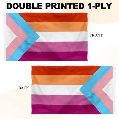 Transgender Lesbian Transbian flag 3x5ft banner man cave