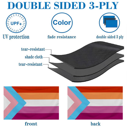 Transgender Lesbian Transbian flag 3x5ft banner man cave