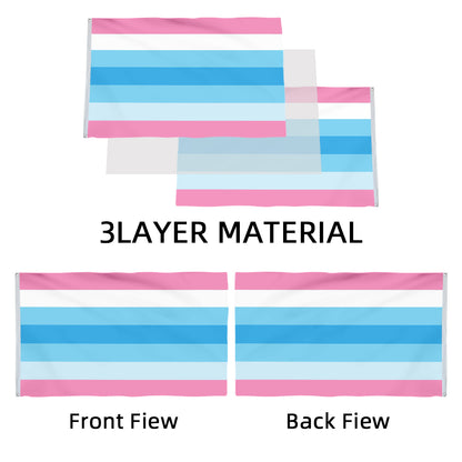 Transmasculine flag 3x5ft banner man cave