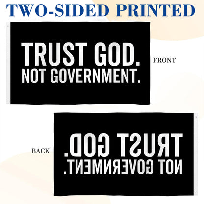 Trust God Not Government flag 3x5ft banner man cave