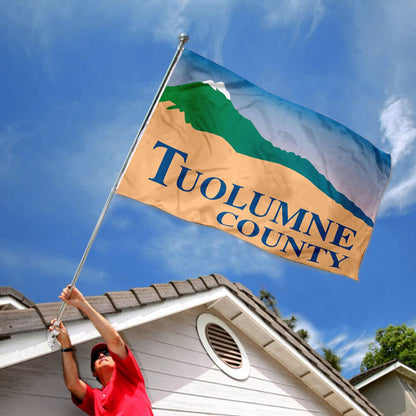 Tuolumne County, California Theme Flag: 3x5ft Man Cave California Regional Culture-Style Banner