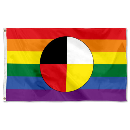 Two-Spirit Pride flag 3x5ft banner man cave