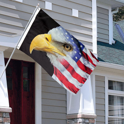 U.S. Flag with Bald Eagle Theme Flag: 3x5ft Man Cave American Culture-Style Banner
