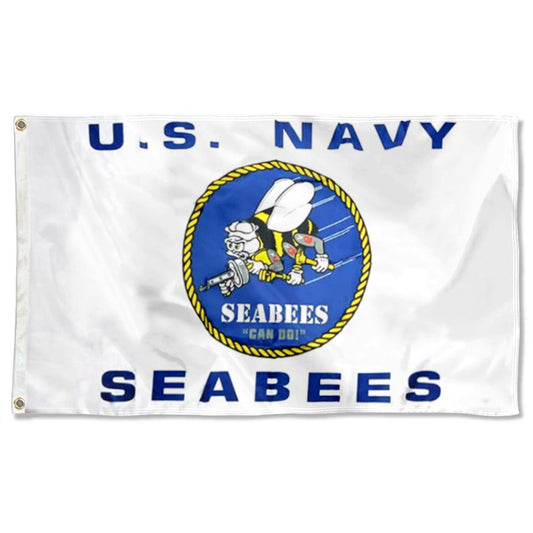 U.S. Navy Seabees flag 3x5ft banner man cave 3
