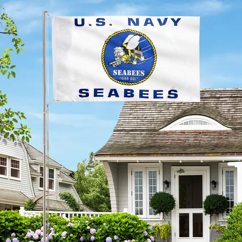 U.S. Navy Seabees flag 3x5ft banner man cave 3