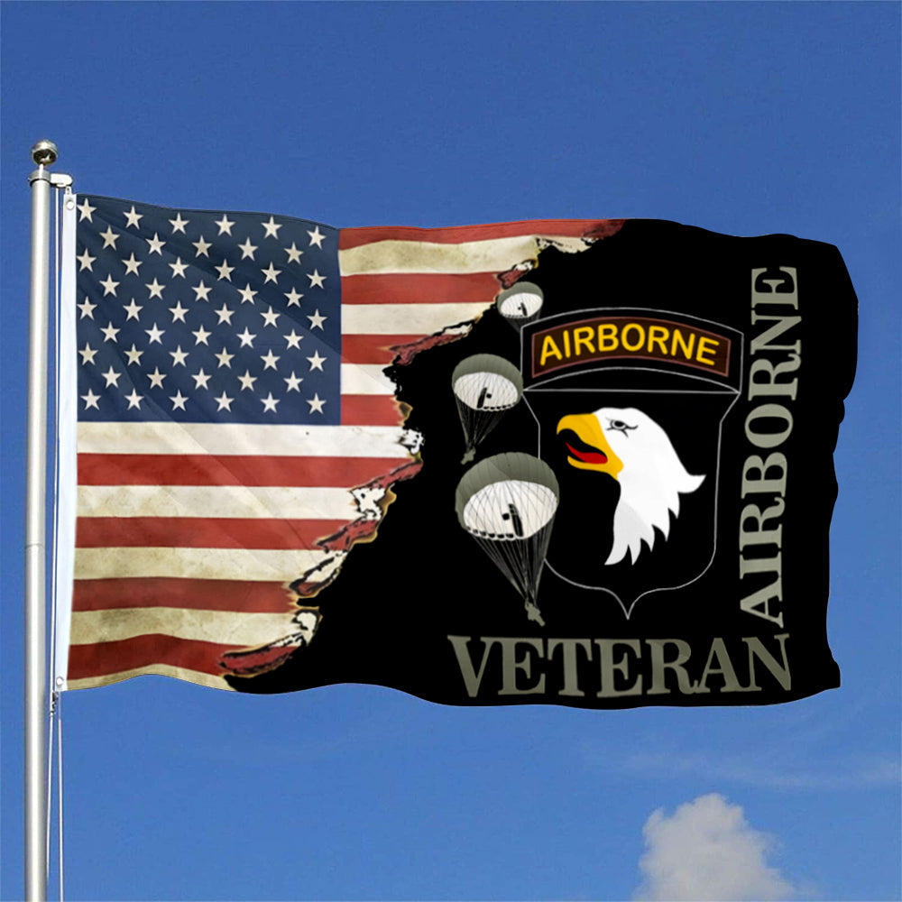 101st Airborne Military Veteran flag 3x5ft banner man cave