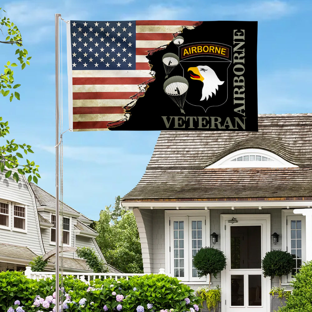 101st Airborne Military Veteran flag 3x5ft banner man cave