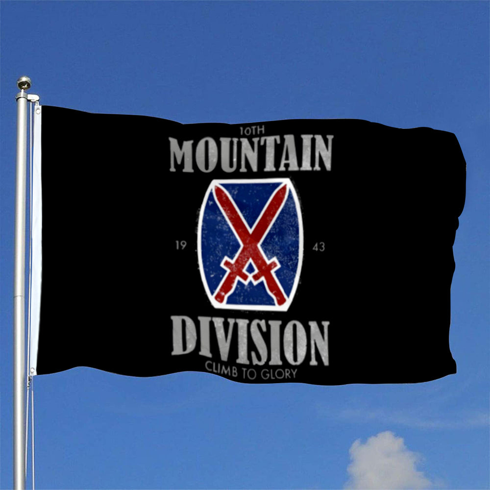 10th Mountain Division flag 3x5ft banner man cave 2