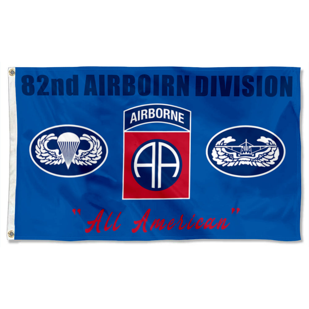 82nd Airborne Division Blue flag 3x5ft banner man cave
