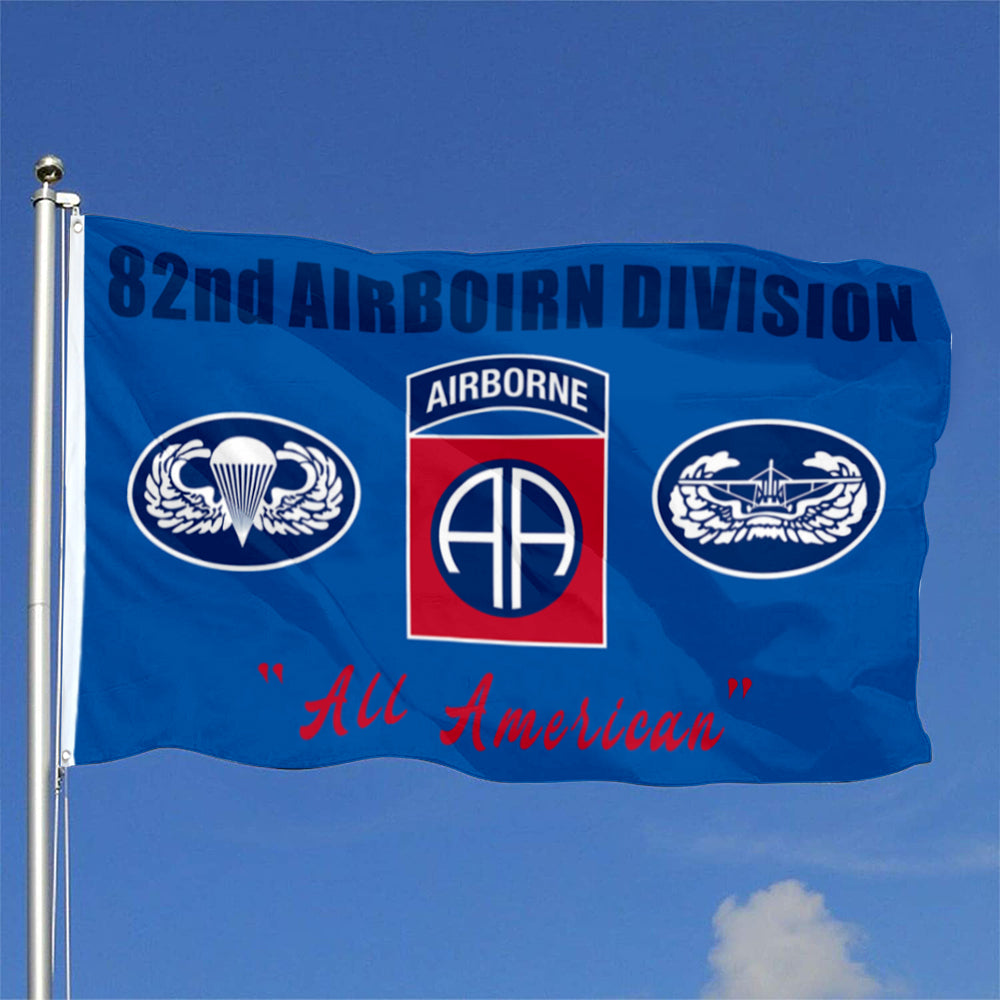 82nd Airborne Division Blue flag 3x5ft banner man cave