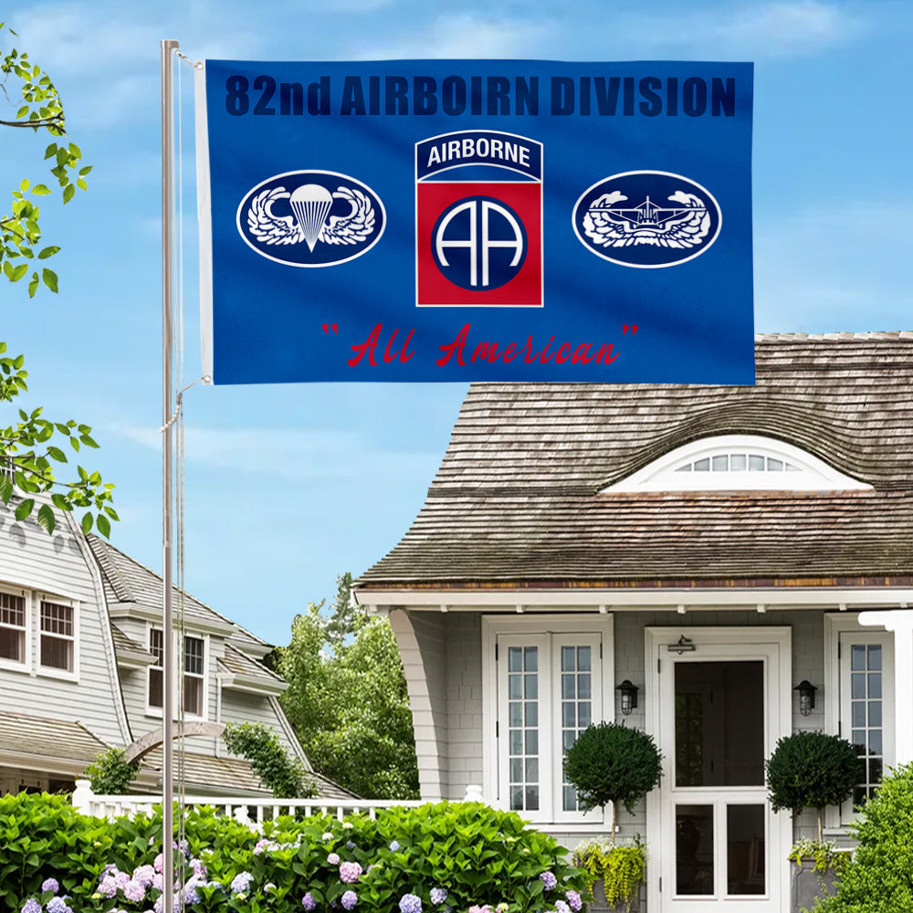 82nd Airborne Division Blue flag 3x5ft banner man cave
