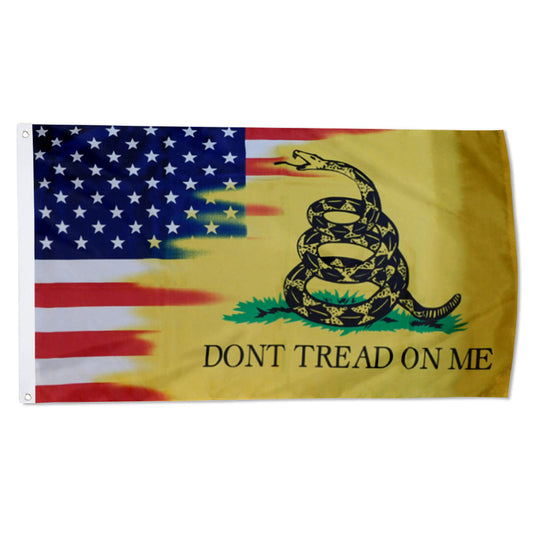 USA America Gadsden Don't Tread On Me Combo flag 3x5ft banner man cave