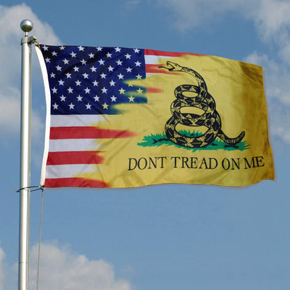 USA America Gadsden Don't Tread On Me Combo flag 3x5ft banner man cave