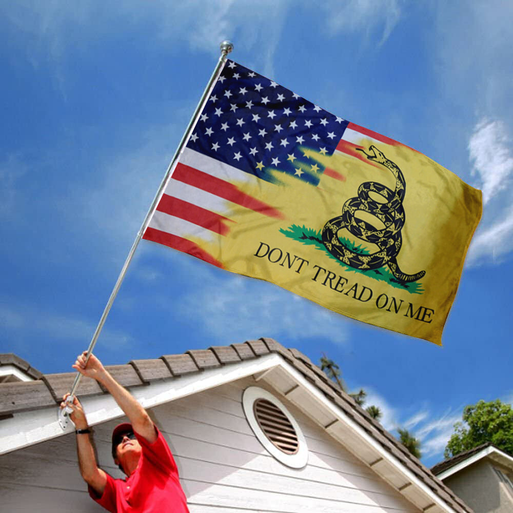USA America Gadsden Don't Tread On Me Combo flag 3x5ft banner man cave