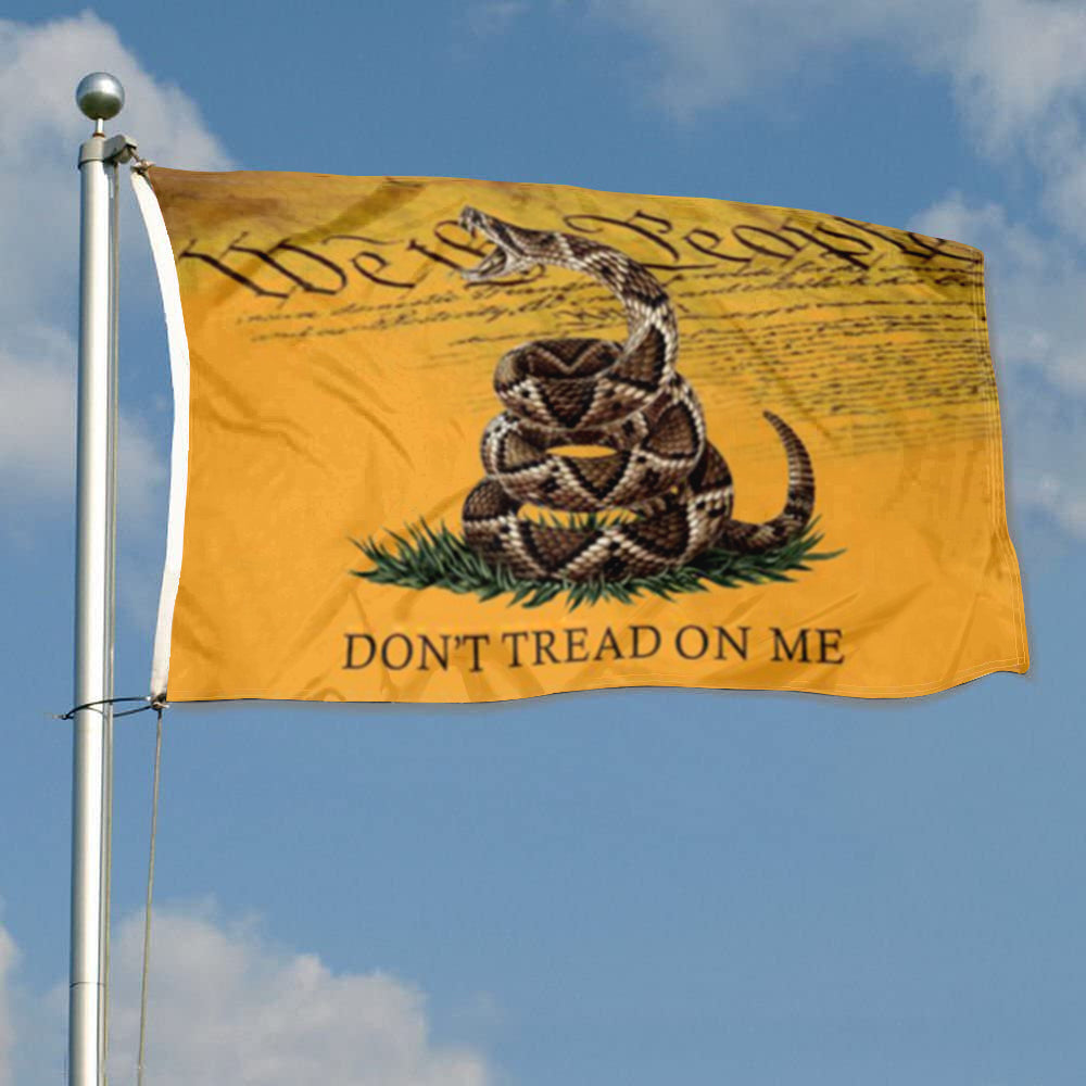 USA Live Snake Gadsden Dont Tread On Me We The People flag 3x5ft banner man cave