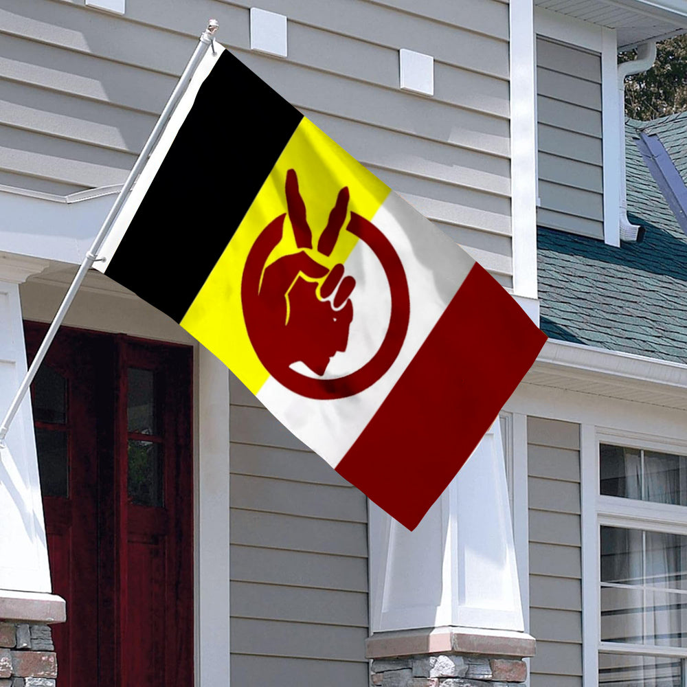 USA Native American Indian Movement flag 3x5ft banner man cave