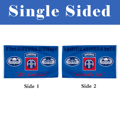 82nd Airborne Division Blue flag 3x5ft banner man cave