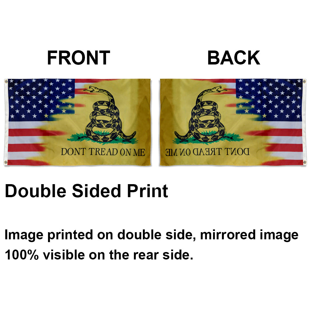 USA America Gadsden Don't Tread On Me Combo flag 3x5ft banner man cave