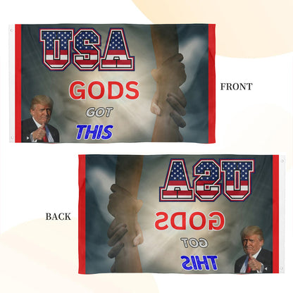 USA Gods Got This flag Trump MAGA trust God to save America flags 3x5ft banner man cave